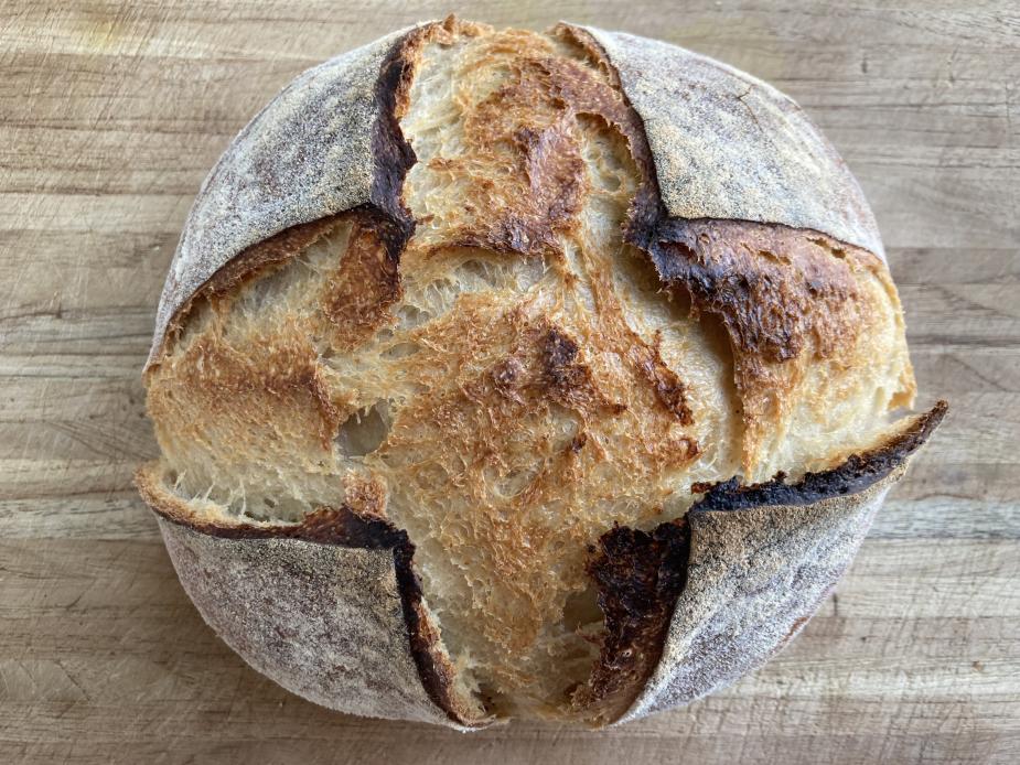 Final Sourdough out of the Oven