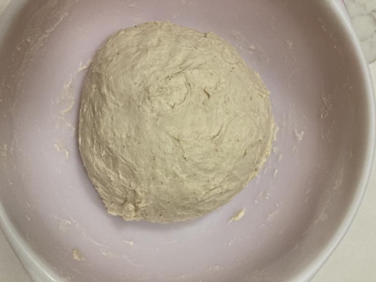 Sourdough Dough Shaped with Light Knead