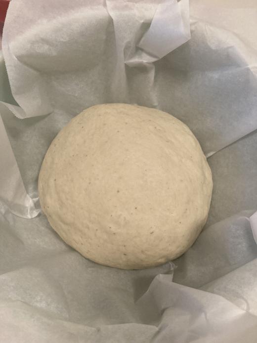 Sourdough Shaped into a Boule for Baking